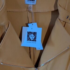 Anne Klein Golden Jacket with Zipper Accents